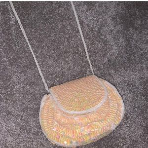 VINTAGE MINI SEQUIN&PEARL LORD & TAYLOR CROSSBODY
